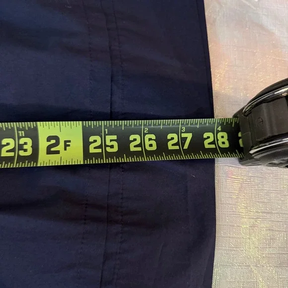 Quince 100% Organic Cotton Poplin Tiered Maxi Dress Women's L Navy Smocked Boho - Picture 14 of 14